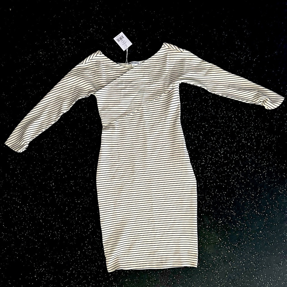 Walter Baker dress small fitted long sleeve short striped designer women’s skirt